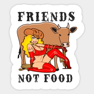 Friends Not Food Sticker